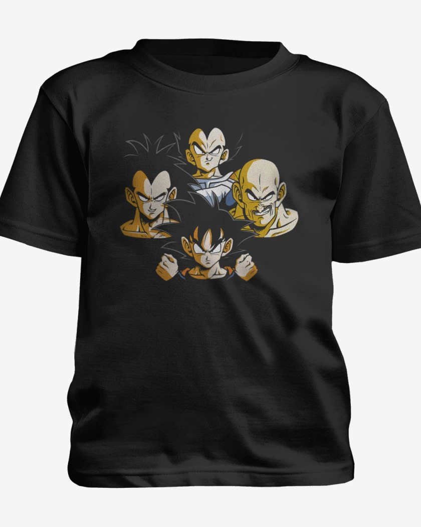 Polera de niño Negro de Saiyans Rhapsody