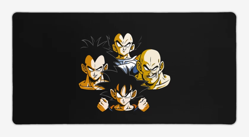 Mouse pad Gamer Negro de Saiyans Rhapsody