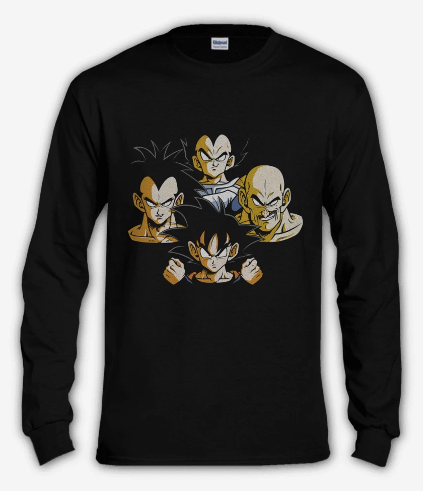 Polera manga larga Negro de Saiyans Rhapsody