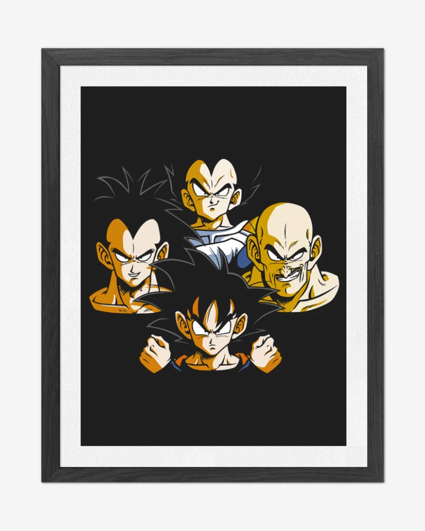 Cuadro decorativo Negro de Saiyans Rhapsody