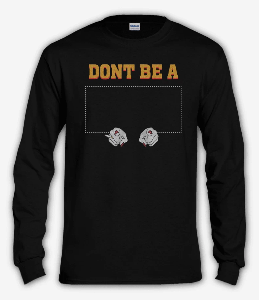 Polera manga larga Negro de Dont be a