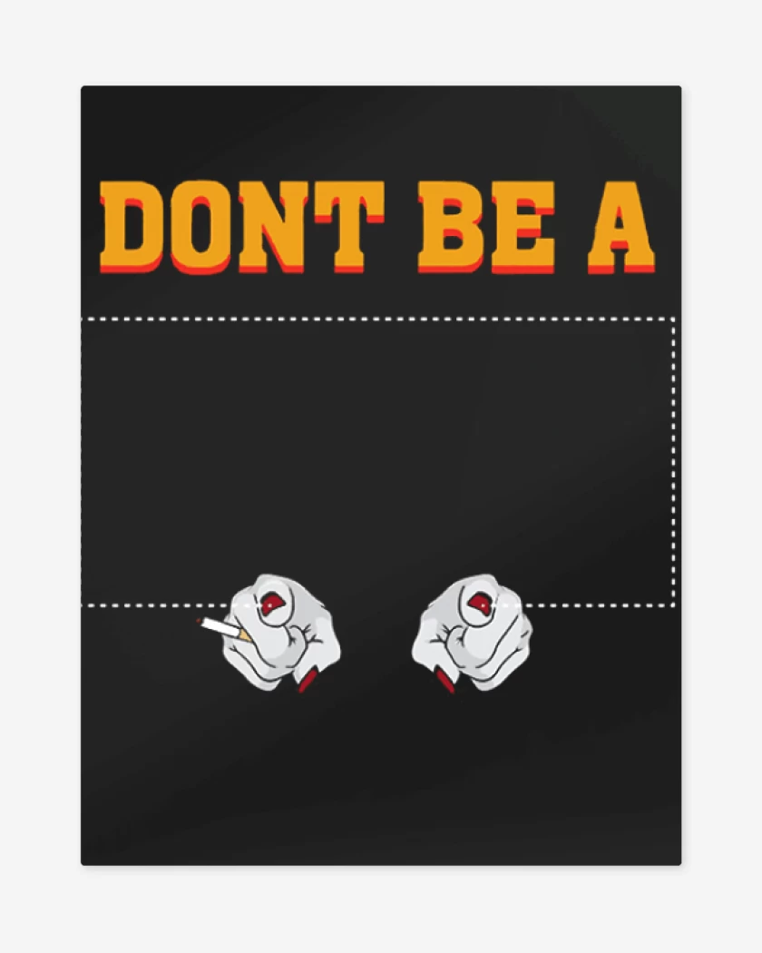 Print metalico Negro de Dont be a