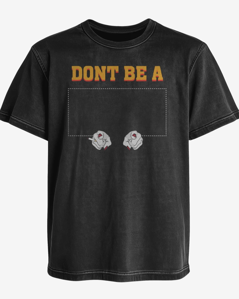 Polera desgastada Negro de Dont be a
