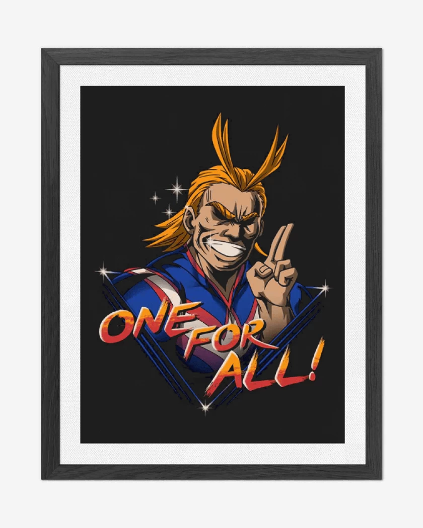 Cuadro decorativo Negro de One for all