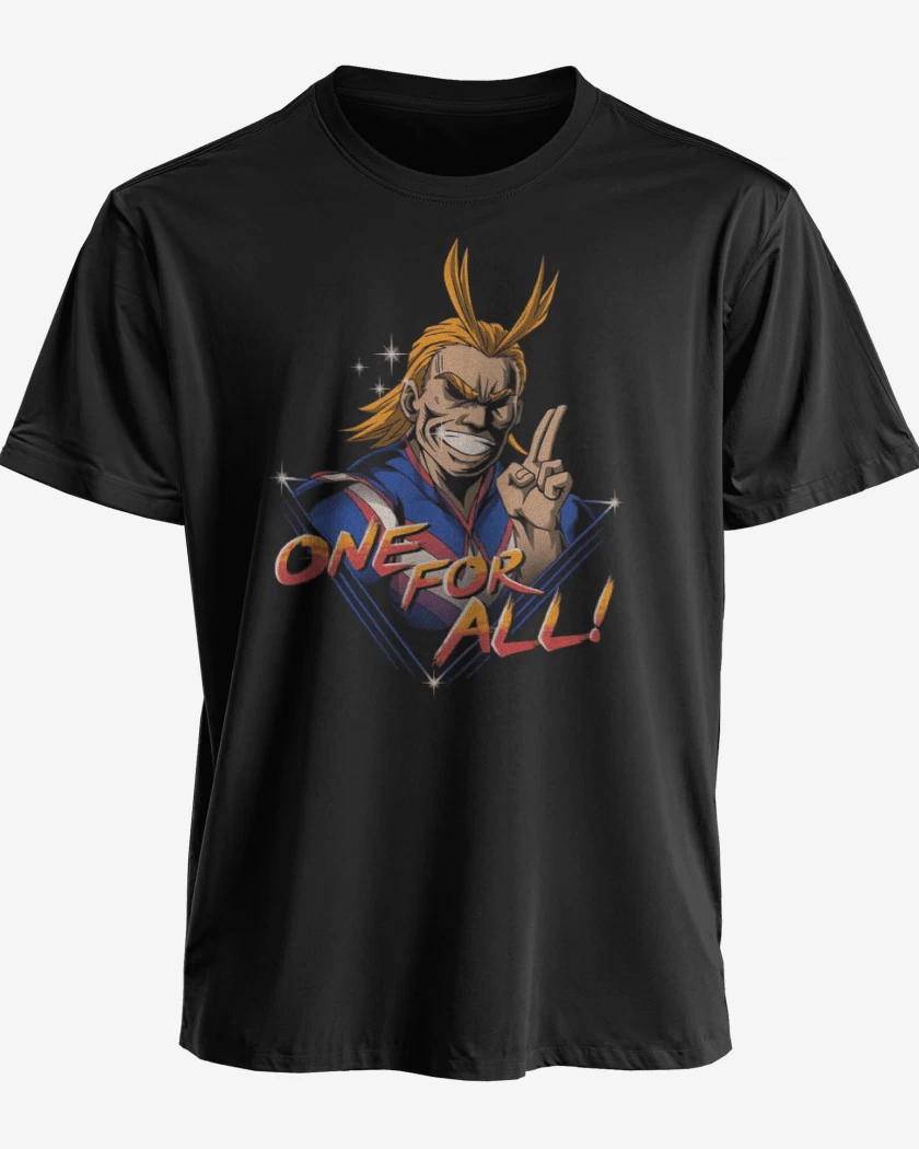Polera premium Negro de One for all