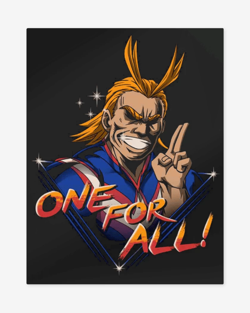 Print metalico Negro de One for all