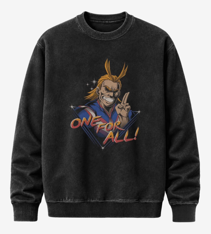 Poleron Polo Acid Wash Negro de One for all