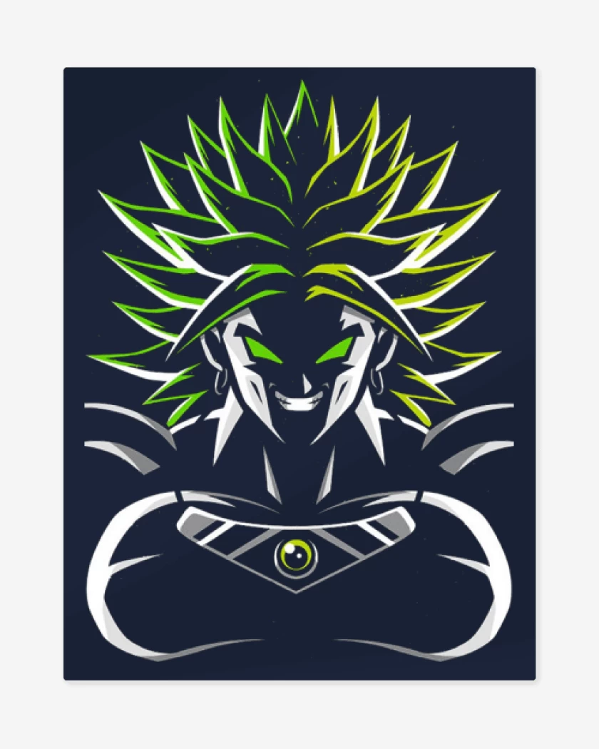 Print metalico Azul Marino de Broly fase 2 