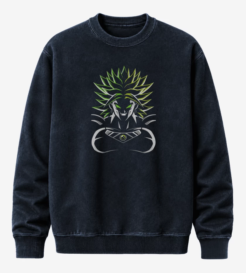 Poleron Polo Acid Wash Azul Marino de Broly fase 2 