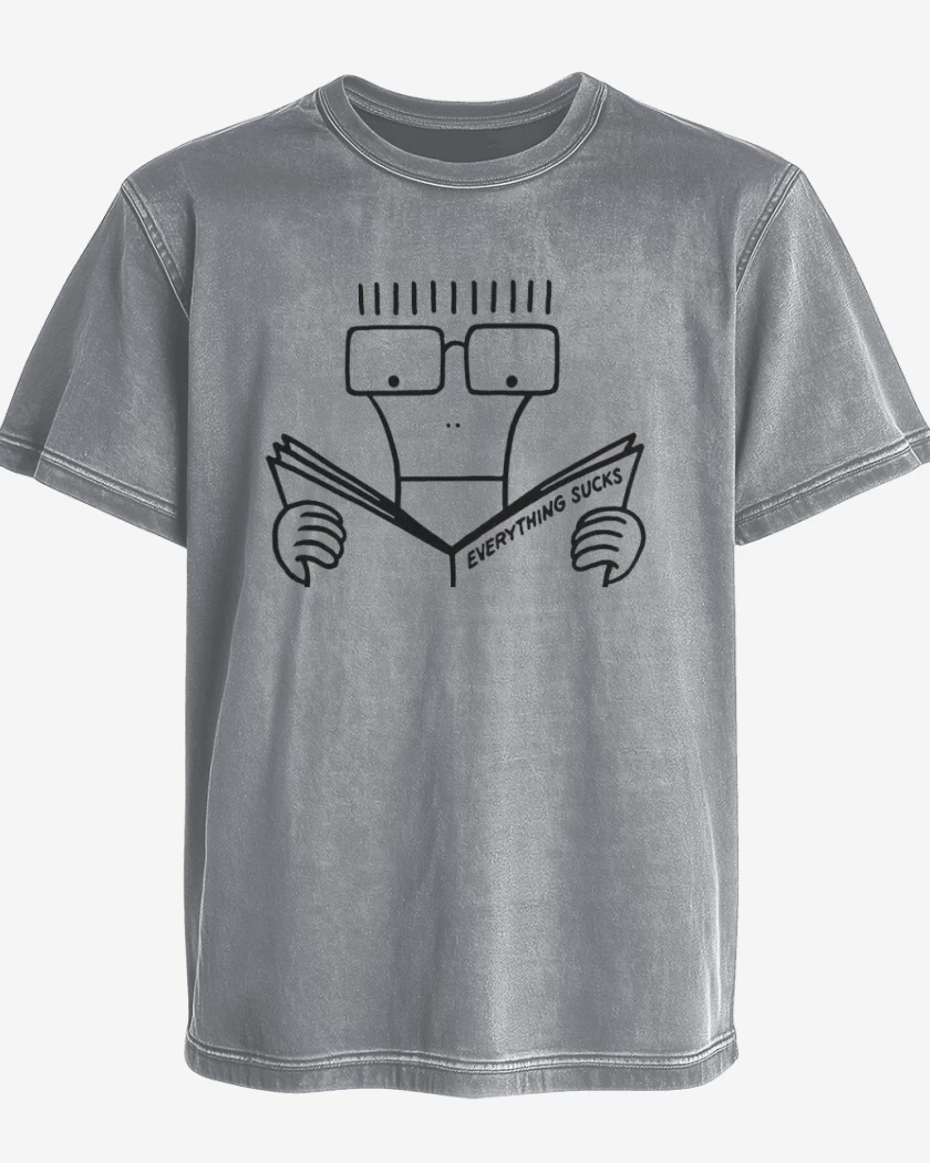 Polera desgastada Gris Melange de Descendentz