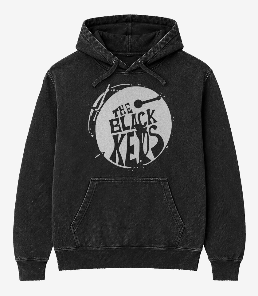 Poleron Canguro Acid Wash Negro de The Black Keys V2