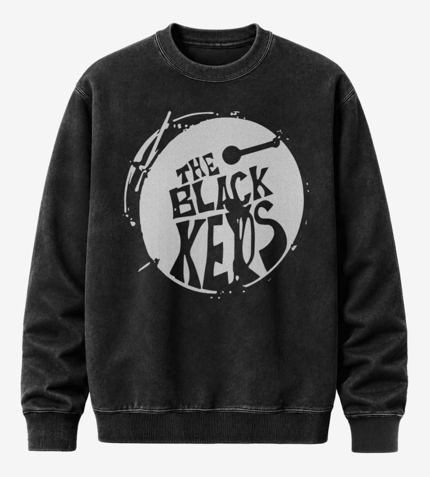 Poleron Polo Acid Wash Negro de The Black Keys V2