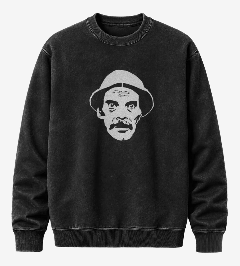 Poleron Polo Acid Wash Negro de Don Ramon II
