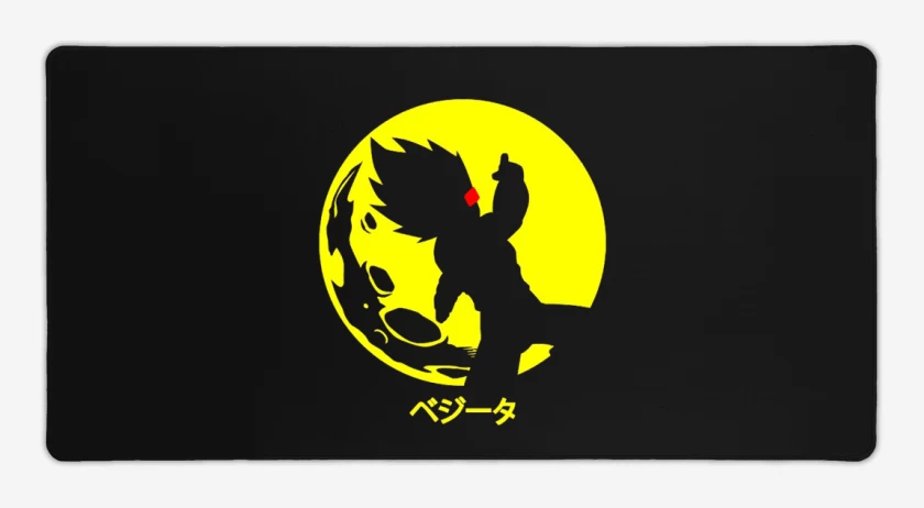 Mouse pad Gamer Negro de Vegeta Moon