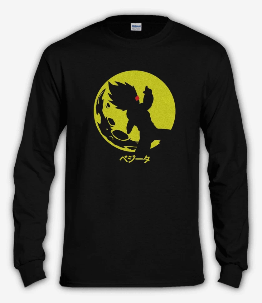 Polera manga larga Negro de Vegeta Moon