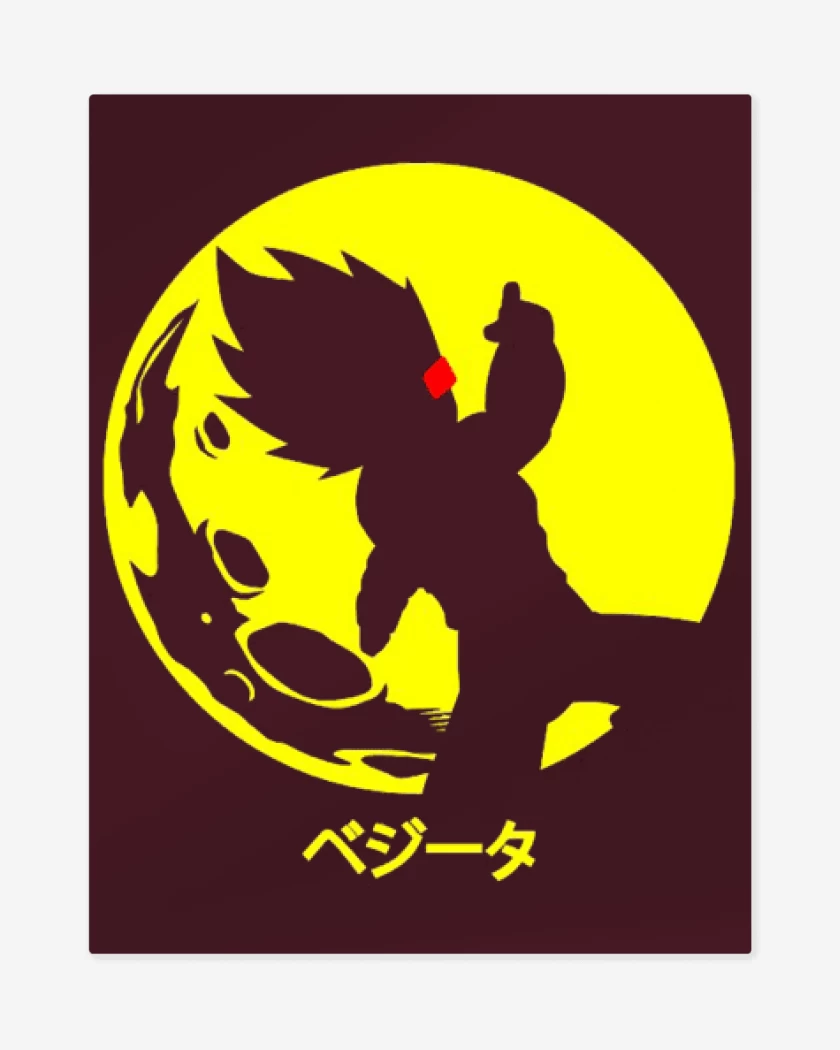 Print metalico Burdeo de Vegeta Moon