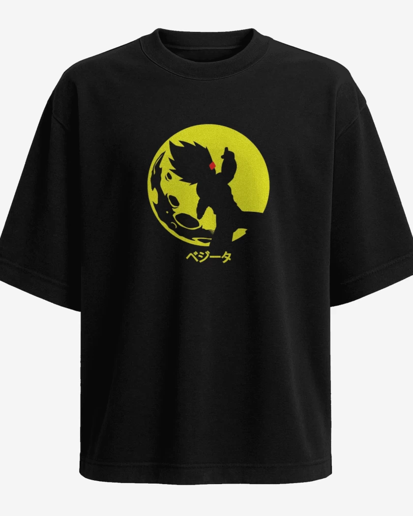 Polera Oversize Negro de Vegeta Moon