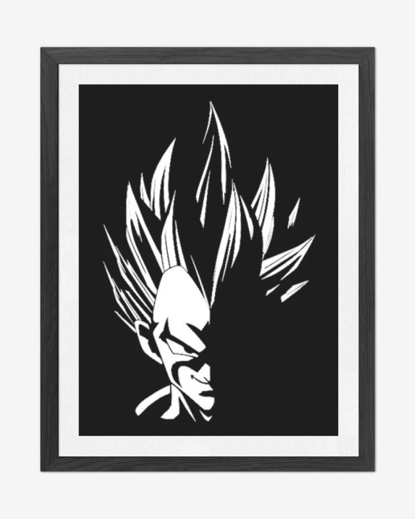 Cuadro decorativo Negro de Vegeta dark
