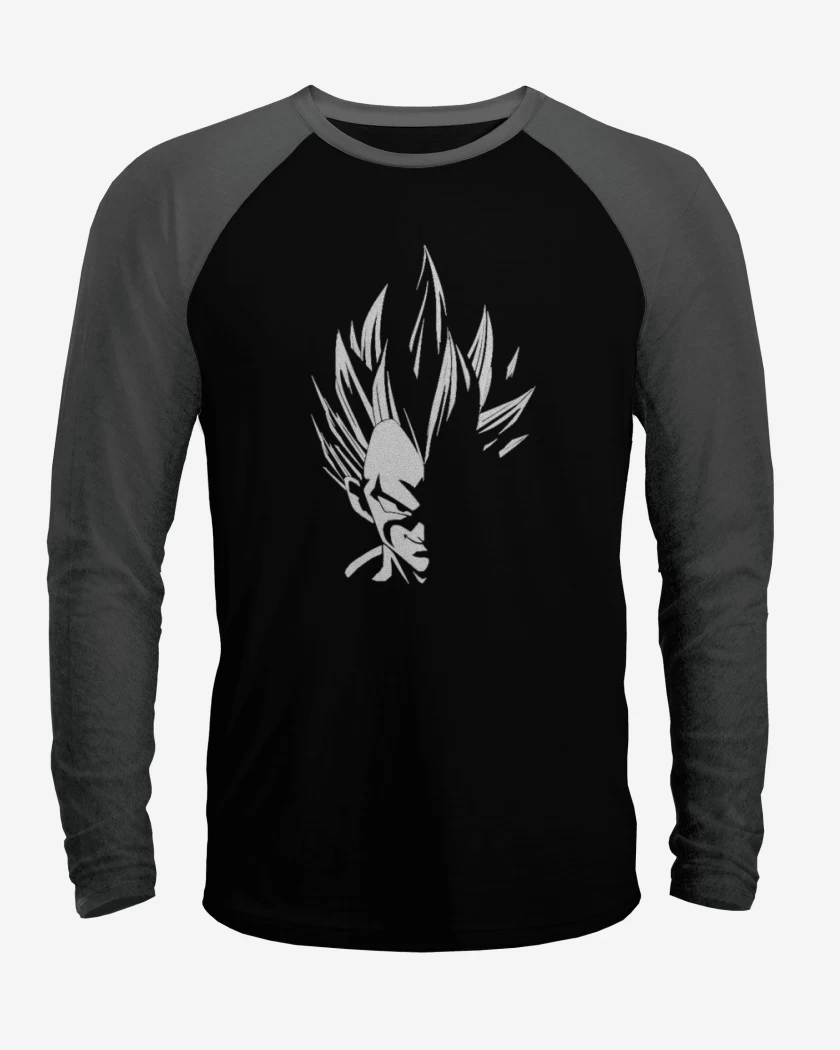 Polera Raglan Negro / Negro Heather de Vegeta dark