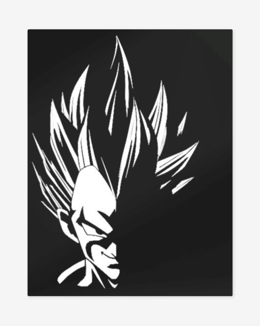 Print metalico Negro de Vegeta dark