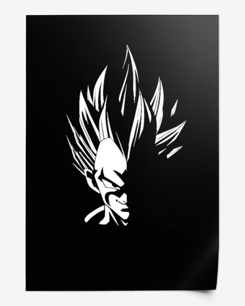 Print Negro de Vegeta dark