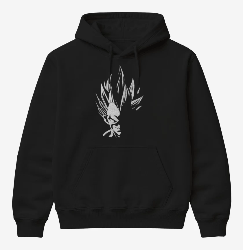 Poleron Canguro básico Negro de Vegeta dark
