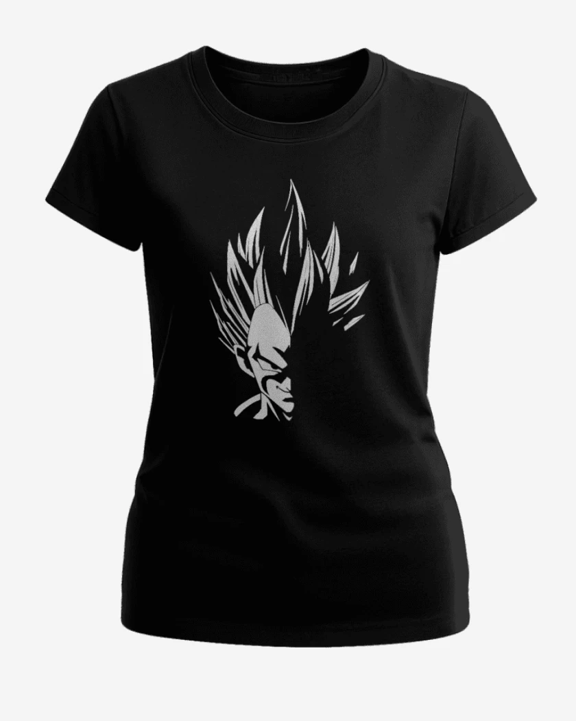 Polera de Mujer Negro de Vegeta dark