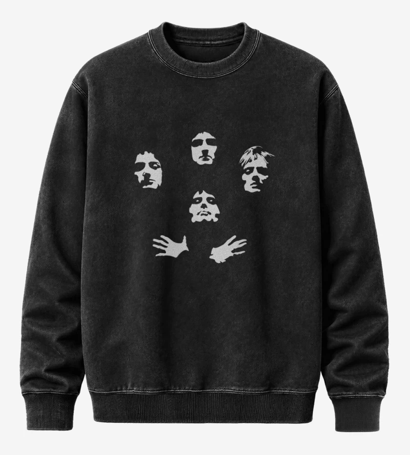 Poleron Polo Acid Wash Negro de Rapsodia