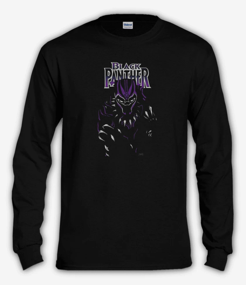 Polera manga larga Black panther full