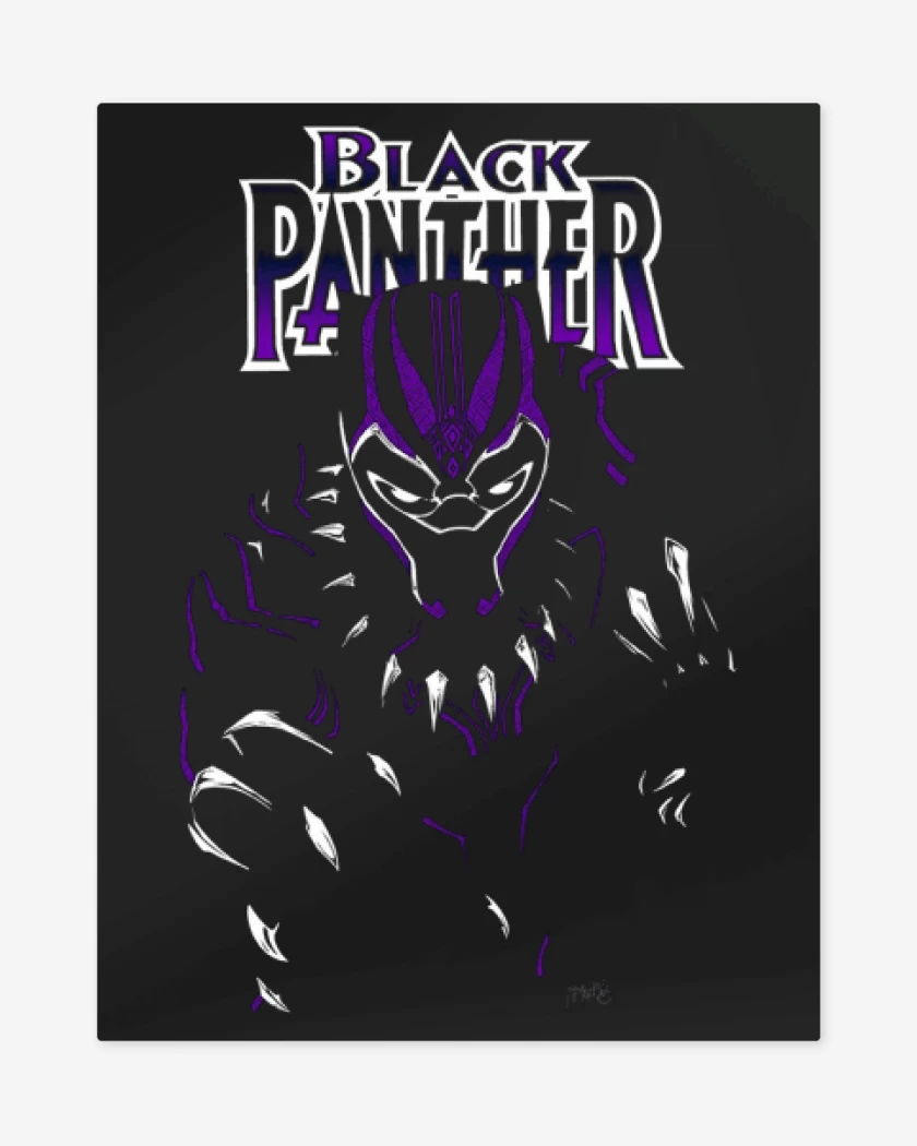 Print metalico Black panther full