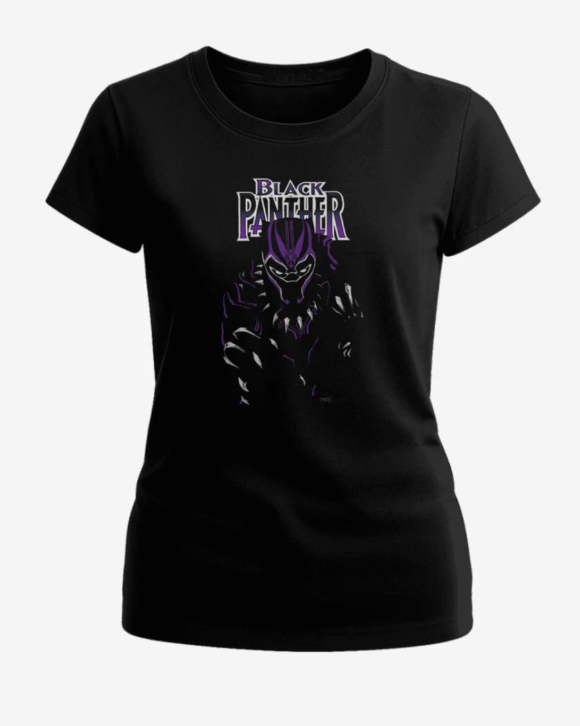 Polera de Mujer Negro de Black panther full