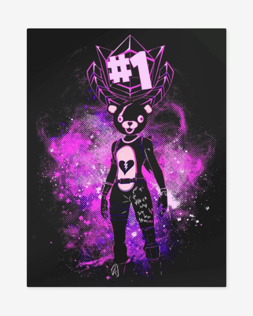 Print metalico Negro de Osito fornite n°1