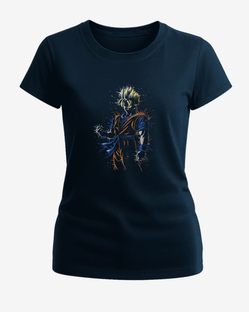 Polera de Mujer Azul Marino de Gohan del futuro 