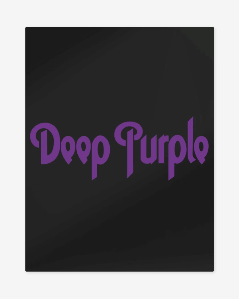 Print metalico Negro de Deep Purple - Logo