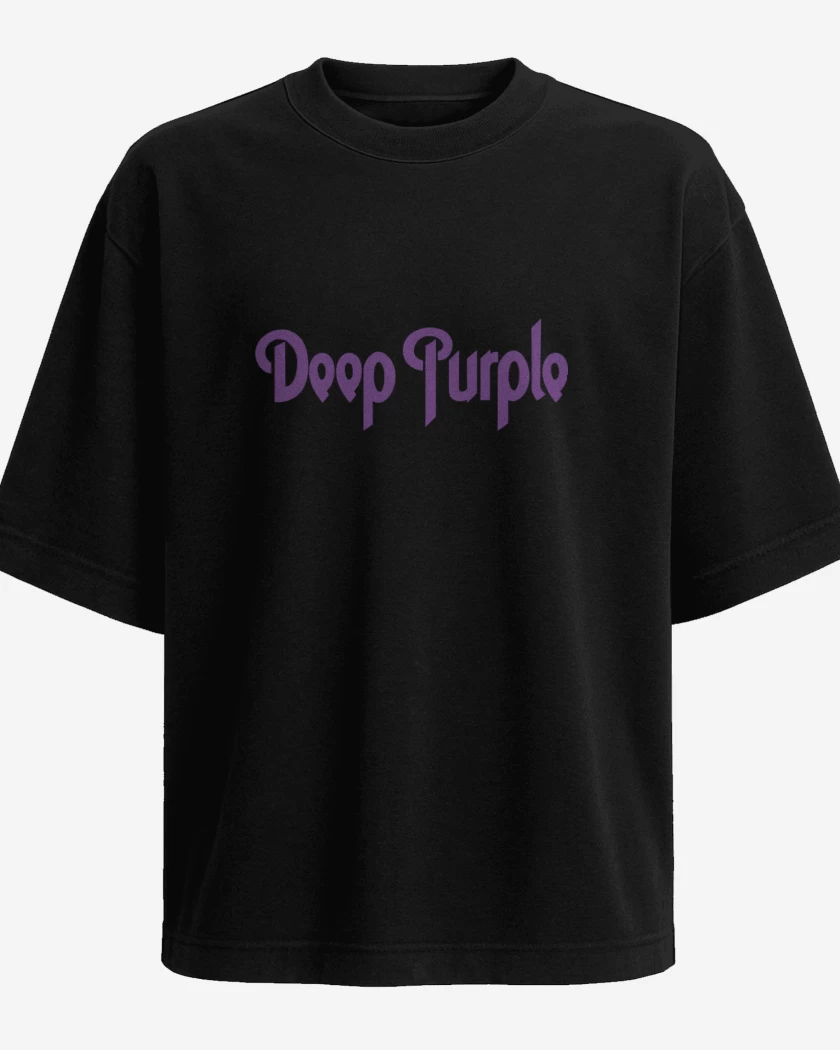 Polera Oversize Deep Purple - Logo
