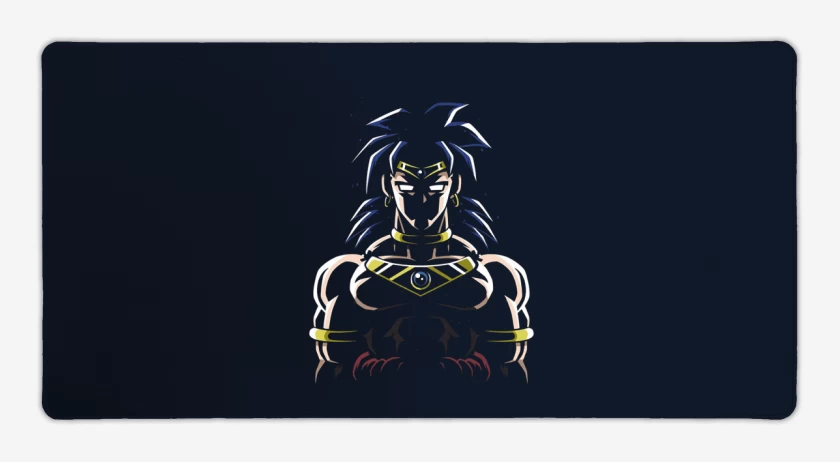 Mouse pad Gamer Azul Marino de Broly sad 