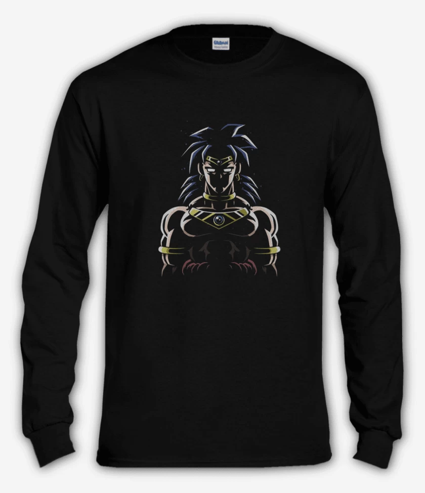 Polera manga larga Negro de Broly sad 