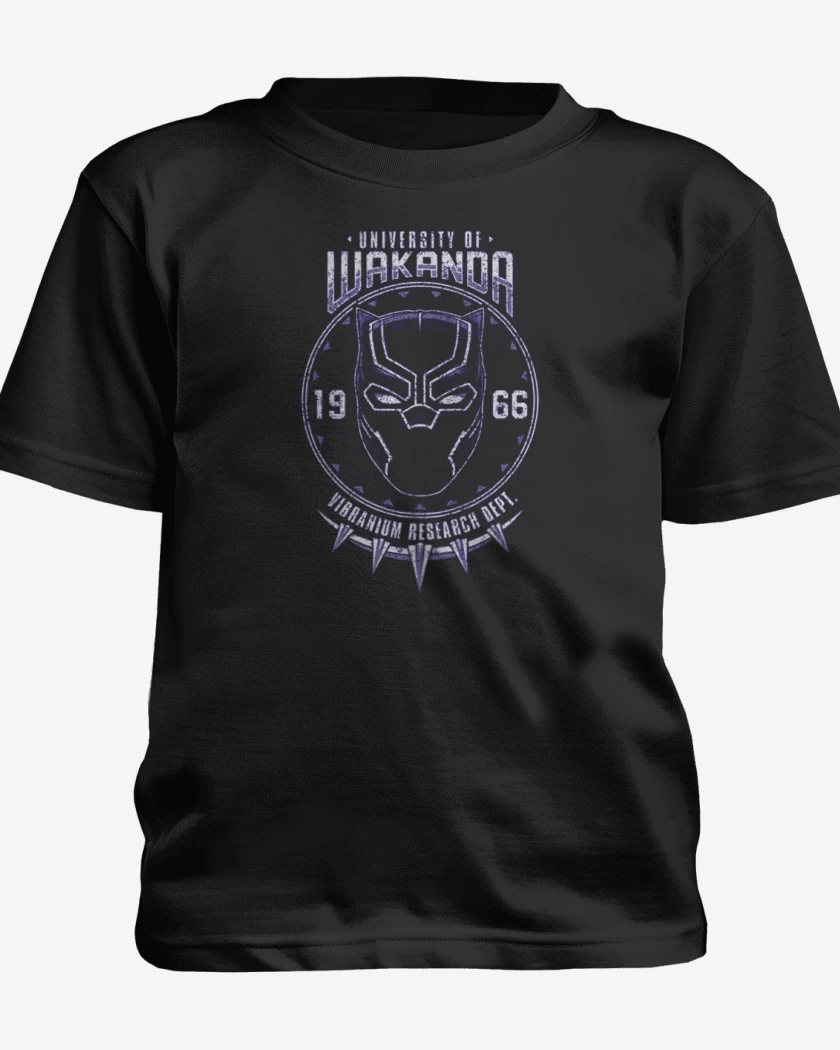 Polera de niño Negro de Wakanda vibranium