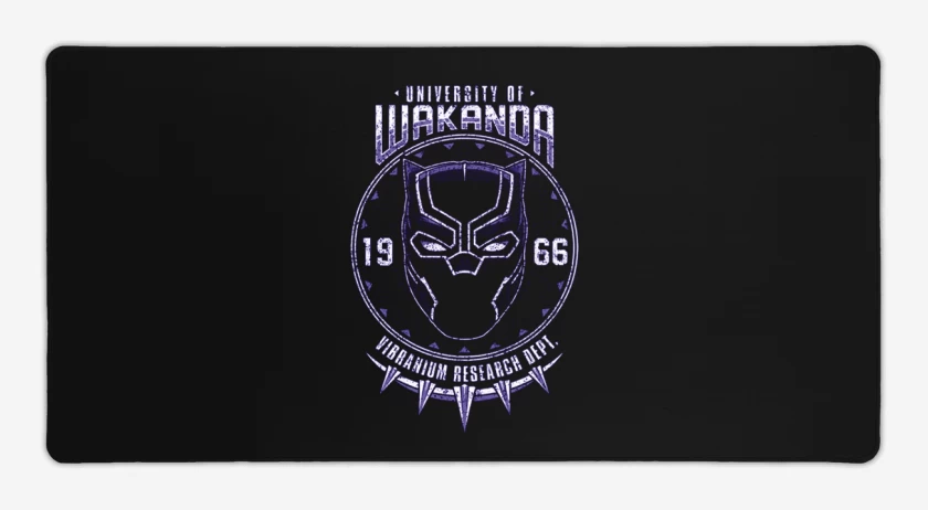 Mouse pad Gamer Negro de Wakanda vibranium