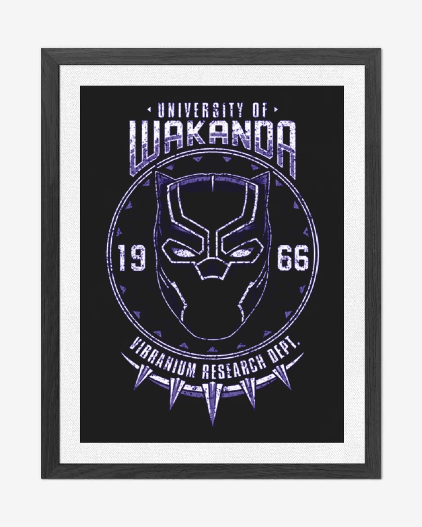 Cuadro decorativo Negro de Wakanda vibranium