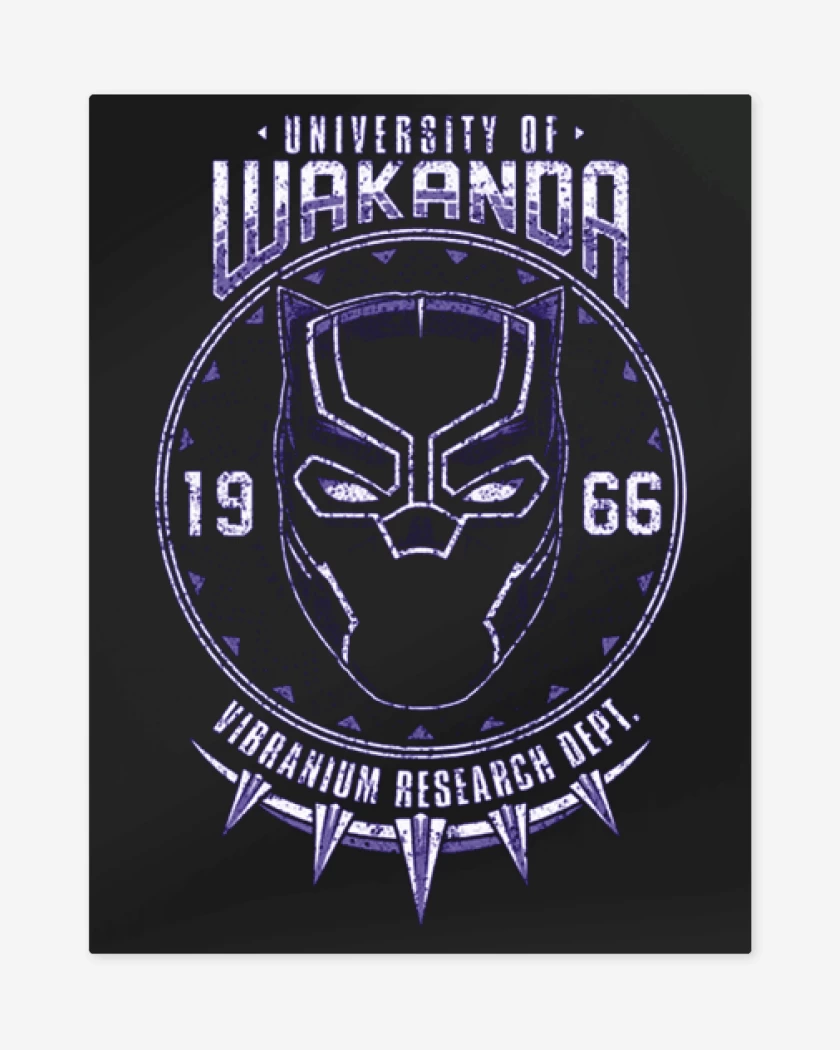 Print metalico Negro de Wakanda vibranium