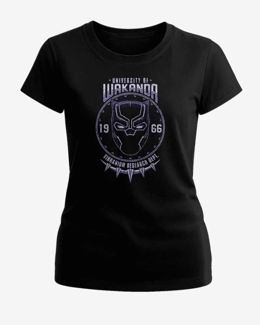 Polera de Mujer Negro de Wakanda vibranium
