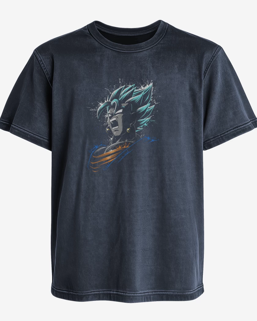 Polera desgastada Azul Marino de super vegeto 