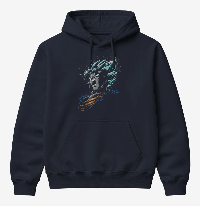 Poleron Canguro básico Azul Marino de super vegeto 