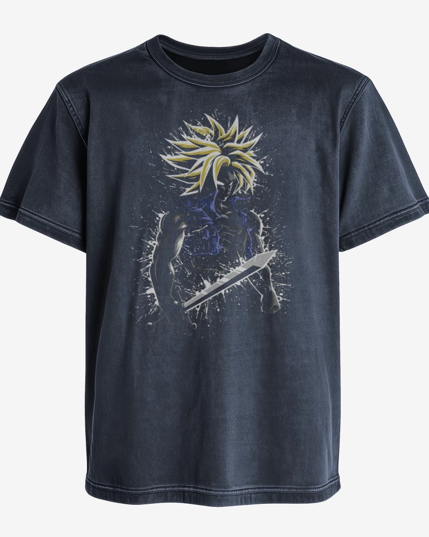 Polera desgastada Azul Marino de Trunk futuro 