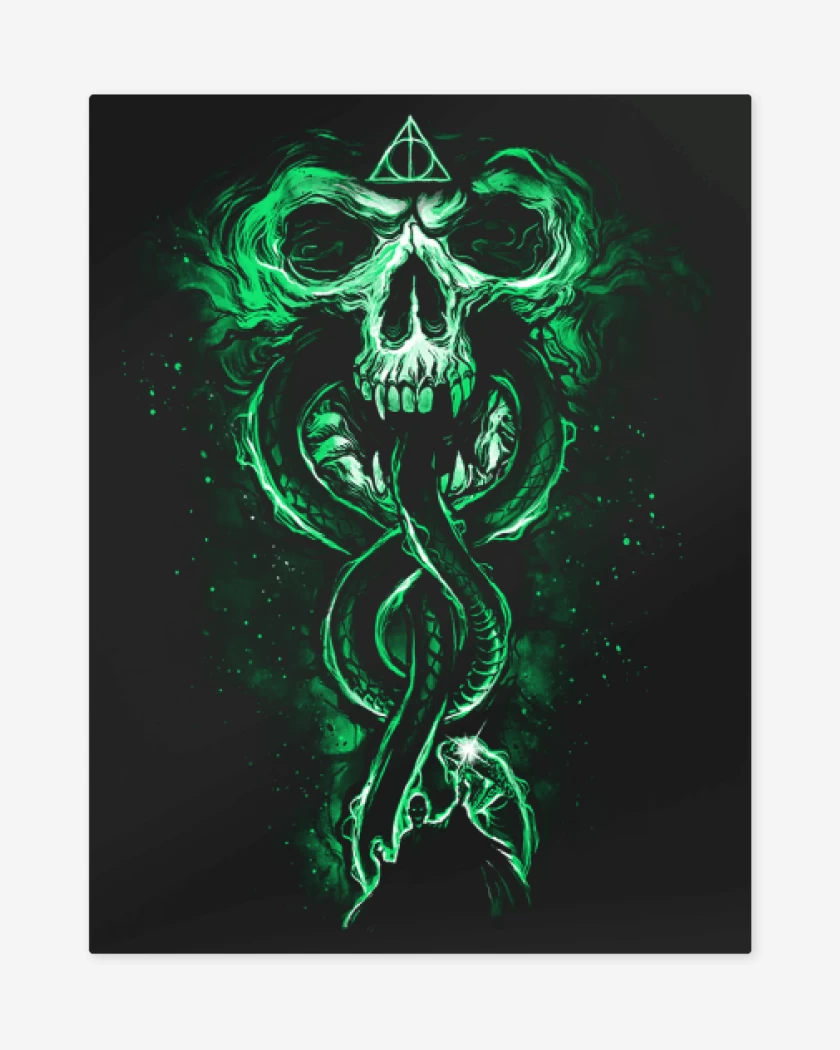 Print metalico Negro de Reliquias slythering