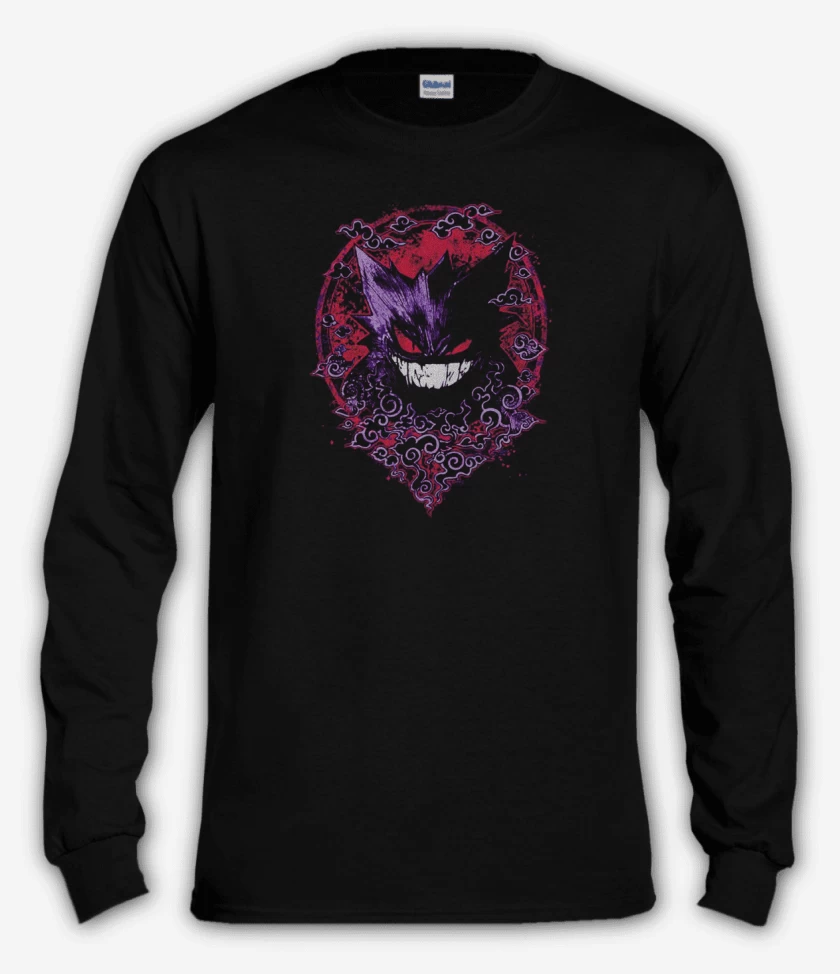 Polera manga larga Negro de Gengar Evil