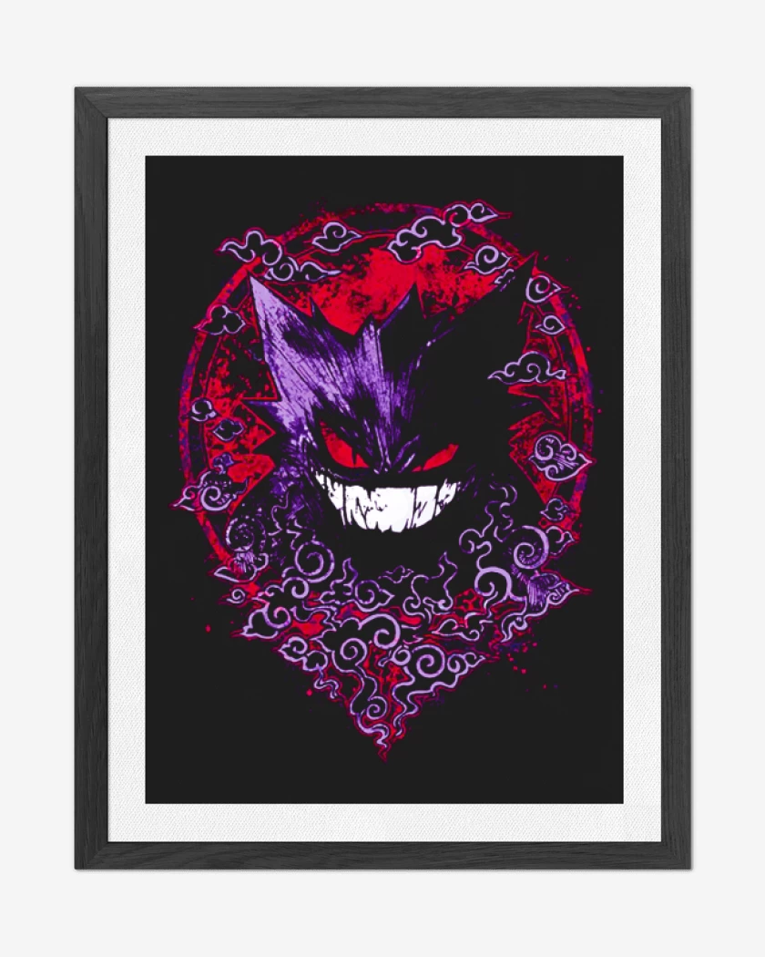 Cuadro decorativo Negro de Gengar Evil