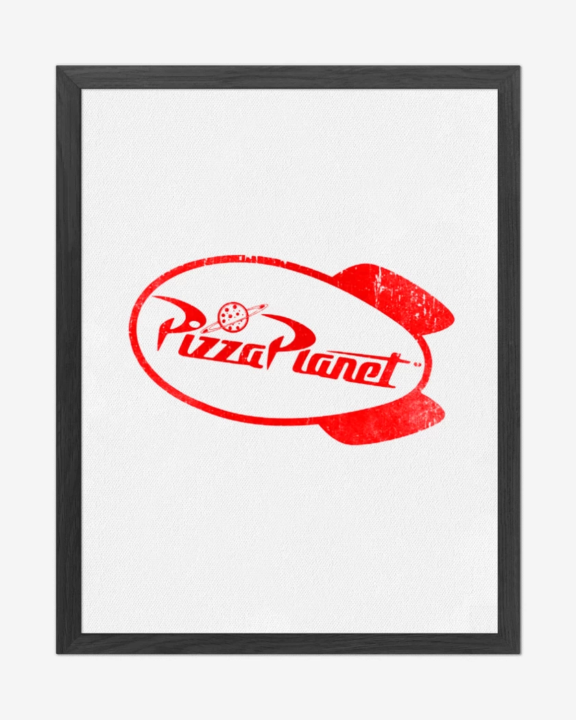 Cuadro decorativo Blanco de Pizza planeta