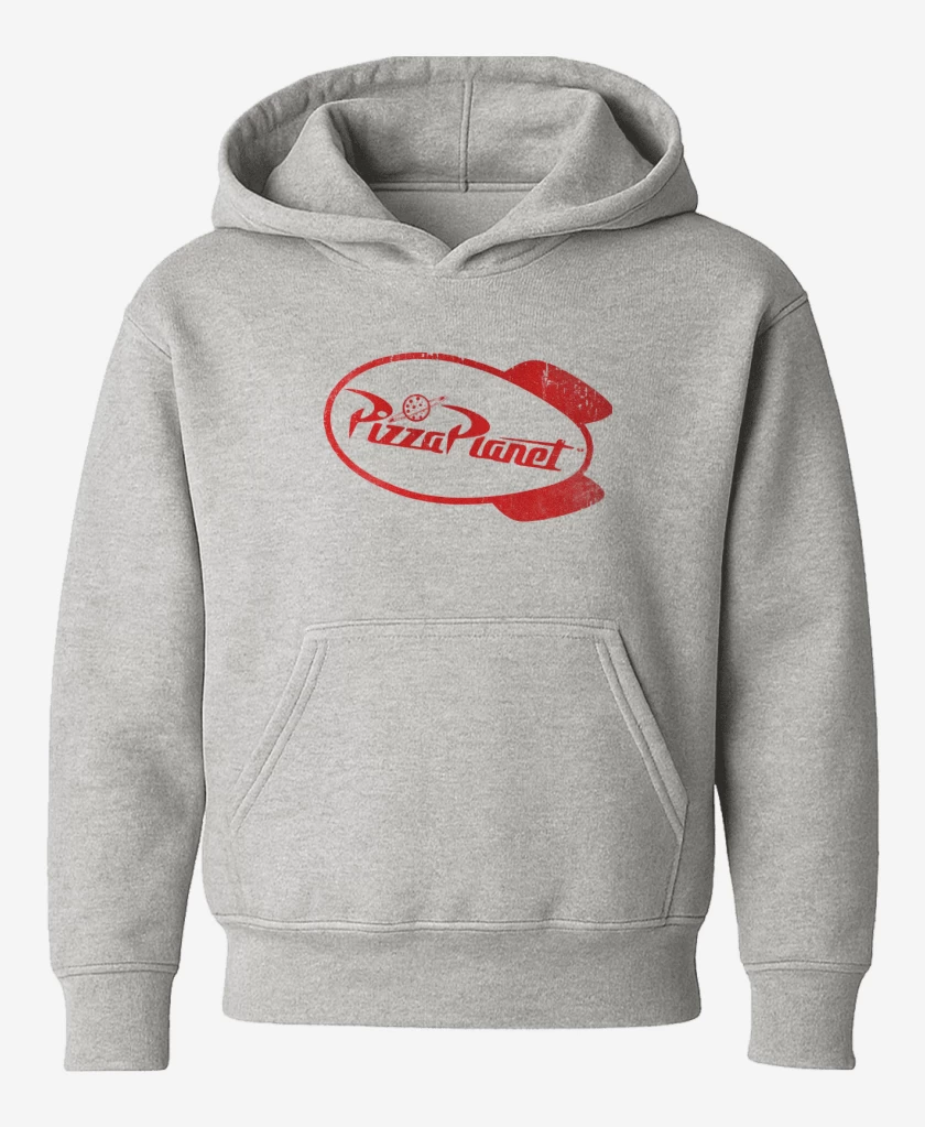 Poleron de niño Gris Melange de Pizza planeta